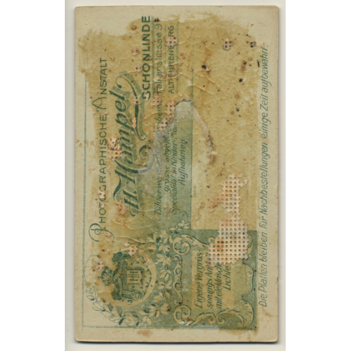 H.Hampel / Schönlinde: Young Soldier - Uniform (Vintage CDV / Carte De Visite ~1880s/1890s)