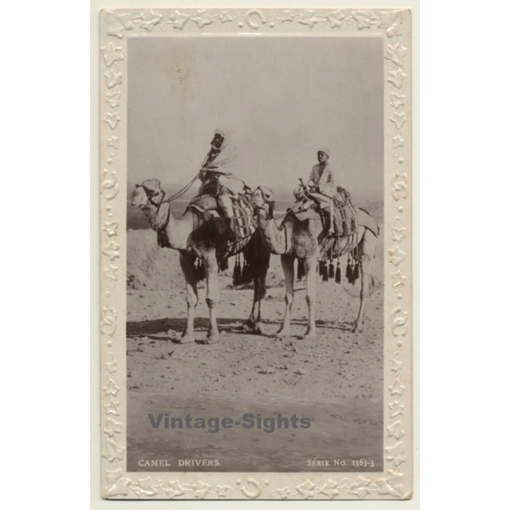 Maghreb: Camel Drivers / Ethnic - 1163-3 (Vintage RPPC ~1910s/1920s)