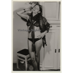 Alluring Woman In Transparent Underwear / Hairy Armpits (Vintage Photo GDR 1980s)