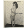 Snapshot: Nude Brunette Female / Stockings - Wallpaper - Butt (Vintage Photo ~1940s)