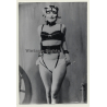 Pretty Blonde In Fetish Corset / Handucffs - Gag - BDSM (2nd Gen. Photo ~1960s)