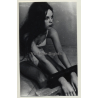 Slim Darkhaired Beauty Fixed In Pillory / Eyes - BDSM (2nd Gen. Photo ~1960s)