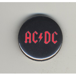AC/DC (Vintage Pinback Button Badge 1980s)