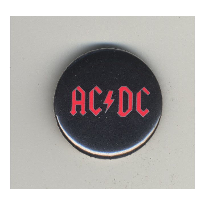 AC/DC (Vintage Pinback Button Badge 1980s)