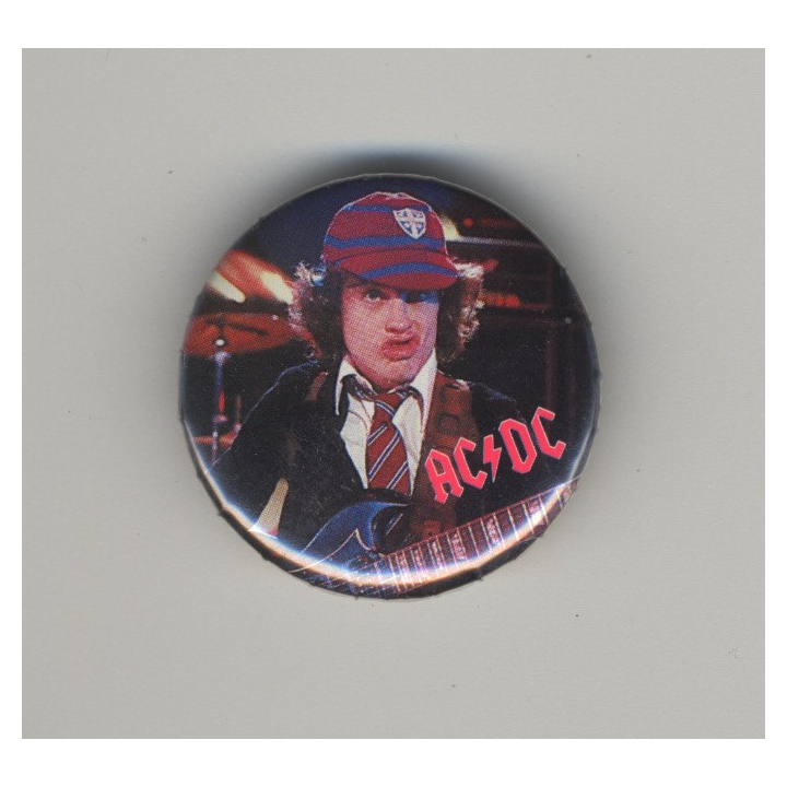 AC/DC - Angus Young (Vintage Pinback Button Badge 1980s)
