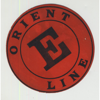Orient Line  (Vintage British Shipping Line Luggage Label)
