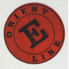 Orient Line  (Vintage British Shipping Line Luggage Label)