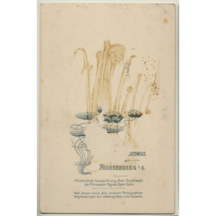 Schulte-Heuthaus / Frankenberg: Wedding Couple / Top Hat (Vintage Cabinet Card ~1910s/1920s)