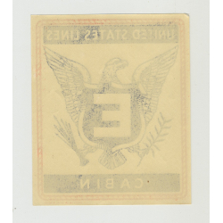 United States Lines - E Cabin  (Vintage US Shipping Line Luggage Label)