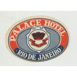 Palace Hotel - Rio De Janeiro / Brazil (Vintage Luggage Label)