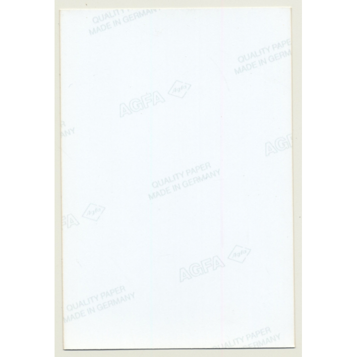 Slim Sulky Semi Nude In Front Of Hay Bale / Pants Down (Vintage Photo Germany ~1980s)