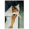 Leggy Blonde Nude In Bed / Sheet Pulled Up - Boobs (Vintage Photo Germany ~1990s)
