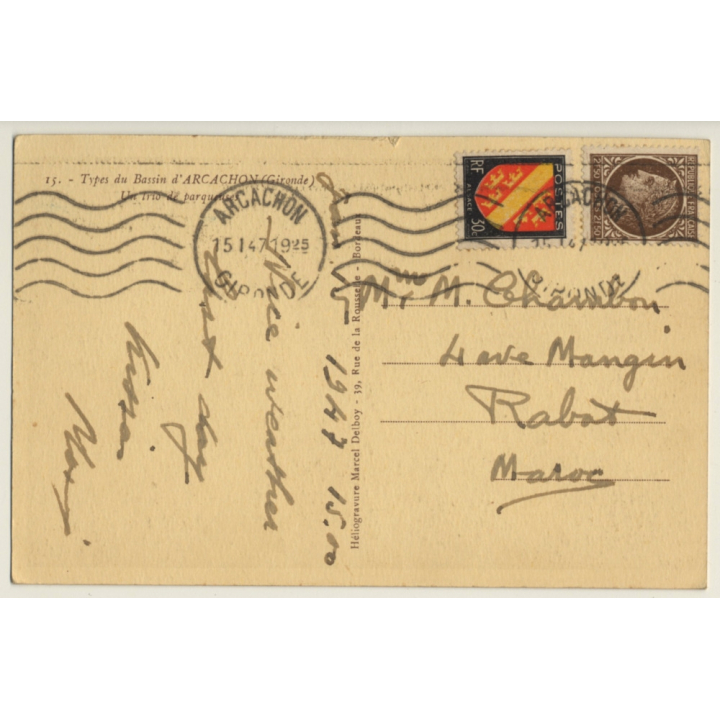 Bassin D'Arcachon / France: Trio De Parqueuses / Oyster Farming  (Vintage PC 1947)