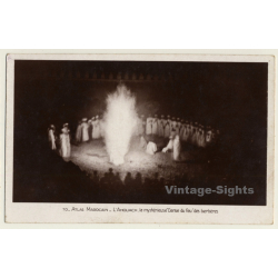 Morocco: L'Ahouach Mystérieuse Danse Du Feu Des Berbères (Vintage RPPC  1942)