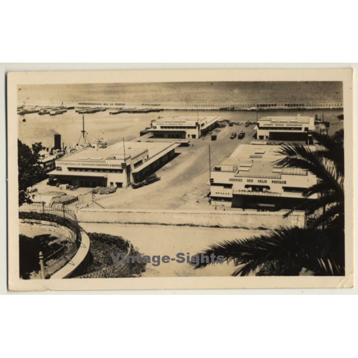 Oran / Algeria: Nouveau Port / Harbor (Vintage RPPC Field Post 1942)