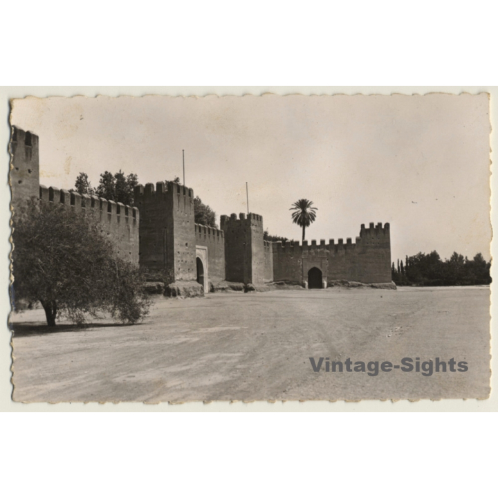 Taroudant / Morocco: Remparts Devant Le Contrôle Civil (Vintage RPPC 1953)