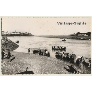 Rabat / Morocco: Barquassiers Sur Le Bou Regreg (Vintage RPPC 1940s/1950s)