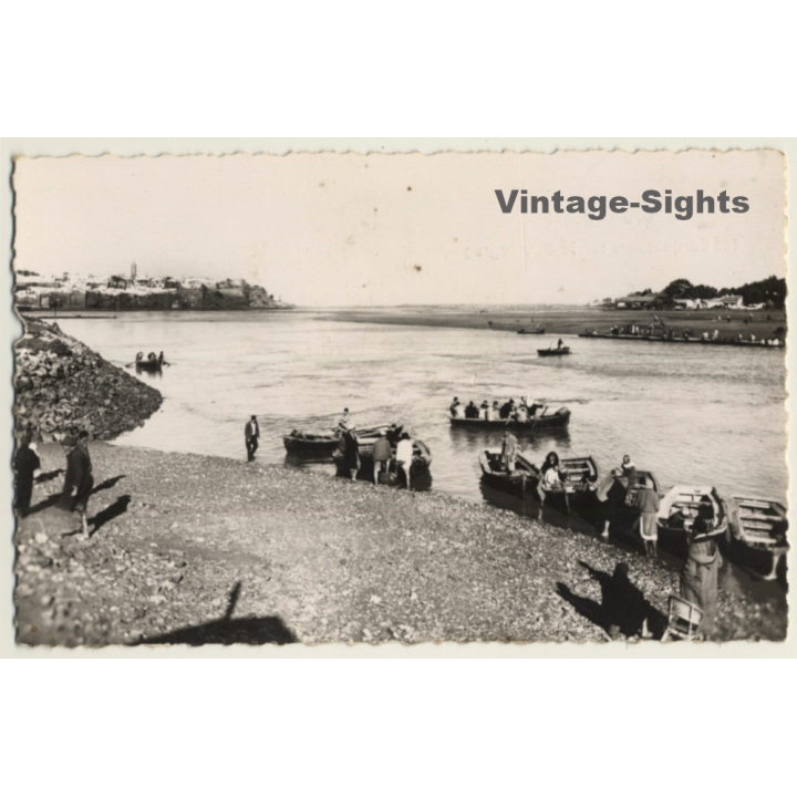 Rabat / Morocco: Barquassiers Sur Le Bou Regreg (Vintage RPPC 1940s/1950s)