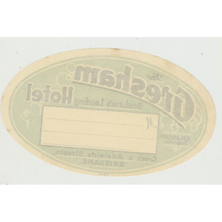 The Gresham Hotel - Brisbane / Australia (Vintage Luggage Label)