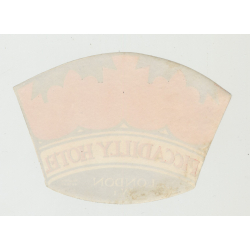 The Piccadilly Hotel - London / UK (Vintage Luggage Label)