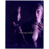 Shorthaired Woman / Erotic Fashion Shoot - Nip Slip (Vintage Large Format Diapositive 1980s)