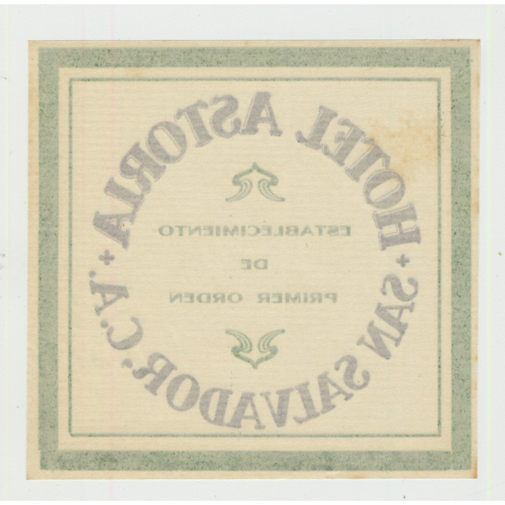 Hotel Astoria - San Salvador / El Salvador (Vintage Luggage Label Large)