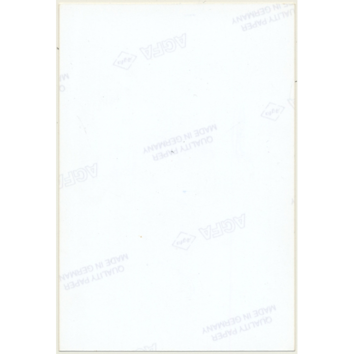 Slim Darkhaired Woman Shows Hairy Armpits / Negligee (Vintage Photo Germany ~1990s)