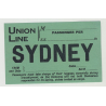 Union Line / Sydney - Passenger Cabin (Vintage Shipping Line Luggage Label)