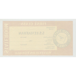S.S. Leviathan / United States Lines (Vintage Shipping Line Luggage Label)
