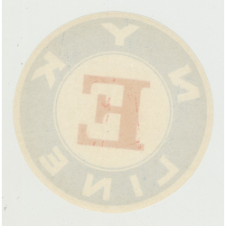 NYK Nippon Yusen Kaisha Line - E Class (Vintage Shipping Line Luggage Label)