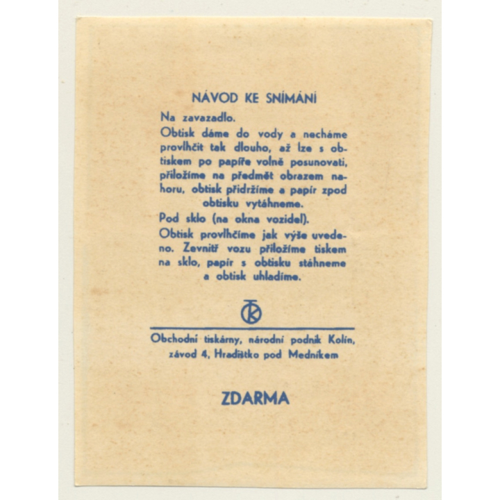 Prague / Czech Republic: Hotel Kriván (Vintage Roll On Luggage Label)