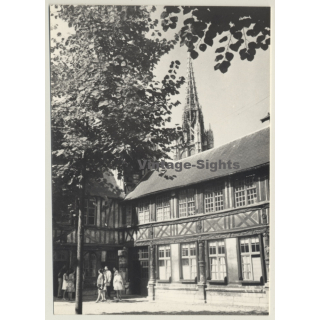 Strasbourg / France: Münster - Dom - Half-Timbered House (Vintage Photo 1960s)