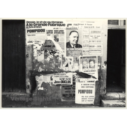 St. Céré / France: Élecion Présidentielle 1969 / Pompidou - Poher (Vintage Photo 1960s)