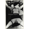 Darkhaired Semi Nude Maid Tied In Dungeon*2 / Boobs - Gag - BDSM (2nd Gen.Photo ~1960s)