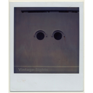 Photo Art: Container Ship CAP San Nicolas / Bullseyes (Vintage Polaroid SX-70 1980s)