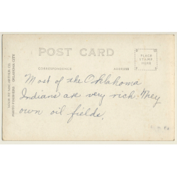 USA: Oklahoma Indian / Headdress - Ethnic (Vintage RPPC Mac Arthur Co.)