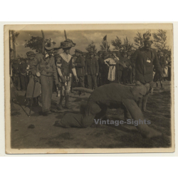 WW1: Soldiers At Carnival Parade / Dog Costume - Garbs (Vintage Photo ~1910s)