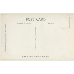Cairo / Egypt: The Pyramid Of Cheops (Vintage RPPC Canadian Pacific Cruise)