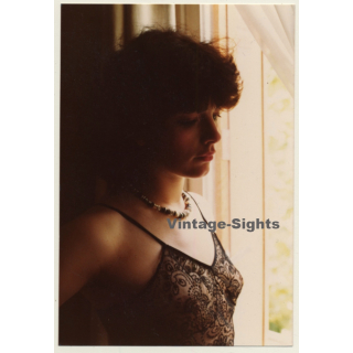 Upper Torso Of Pretty Female In Transparent Body (Vintage Photo France 1980s)