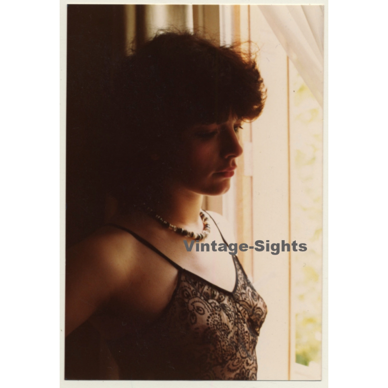 Upper Torso Of Pretty Female In Transparent Body (Vintage Photo France 1980s)