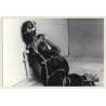 Tied Woman In Black Dress*1 / Bondage - Face Mask - BDSM (2nd Gen. Photo GDR ~ 1960s)