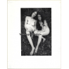 Jerri Bram (1942): Nude Study Of 2 Natural Females On Meadow (Vintage Photo ~1970s/1980s)