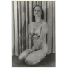 Pretty Busty Kneeling Nude *1 / Eyes - Boobs (Vintage Photo GDR ~1970s/1980s)