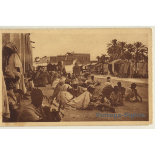 Touggourt / Algeria: Sur La Place - Repos Au Crépuscule (Vintage PC)