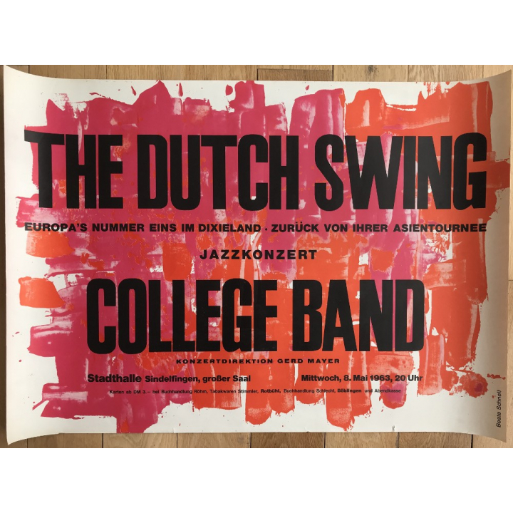 Dutch Swing College Band - Back From Their Asian Tour 1963 (Vintage Concert Poster)