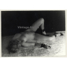 Nude Female Slave In Chains *11 / On Floor - Foot Cuffs - BDSM (Vintage Photo GDR ~1960s)