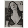 Intense Look Of Racy Redhead / Transparent Bra - Eyes (Vintage Amateur Photo)