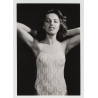 Sporty Brunette In Lace Lingerie Shows Armpits / 80s (Vintage Amateur Photo)