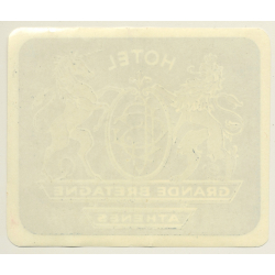 Athens / Greece: Hotel Grande Bretagne (Vintage Luggage Label)