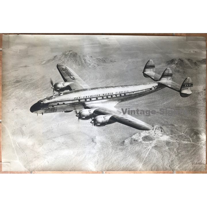 Pan Am NC88832 Lockheed 49 Constellation (Large Vintage Photo ~1950s/1960s)